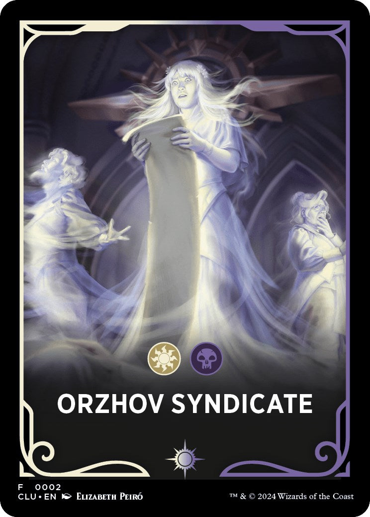 Image of Orzhov Syndicate Theme Card [Ravnica: Clue Edition Tokens]