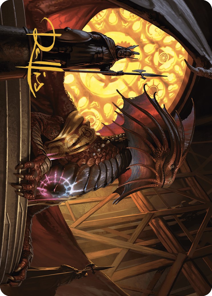 Image of Niv-Mizzet, Guildpact Art Card (21/49) (Gold-Stamped Signature) [Murders at Karlov Manor Art Series]