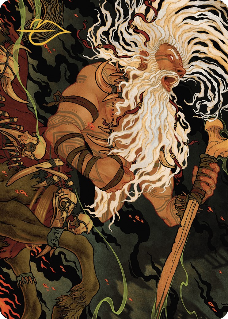 Image of Yarus, Roar of the Old Gods Art Card (46/49) (Gold-Stamped Signature) [Murders at Karlov Manor Art Series]