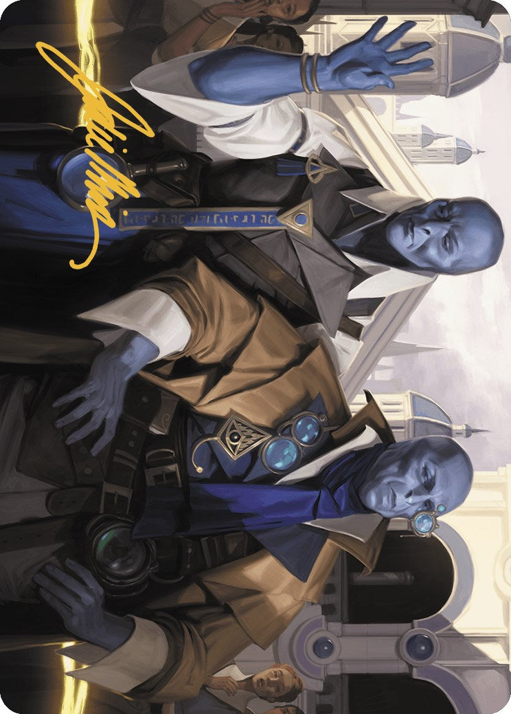 Image of Hotshot Investigators Art Card (Gold-Stamped Signature) [Murders at Karlov Manor Art Series]