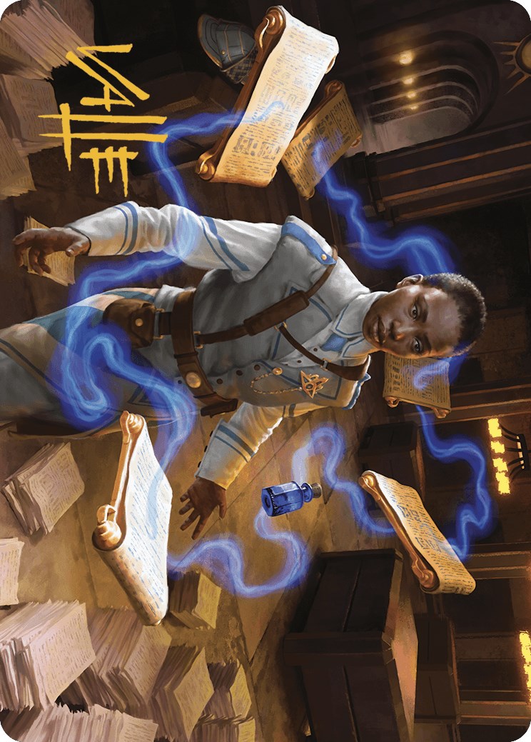 Image of Case File Auditor Art Card (Gold-Stamped Signature) [Murders at Karlov Manor Art Series]