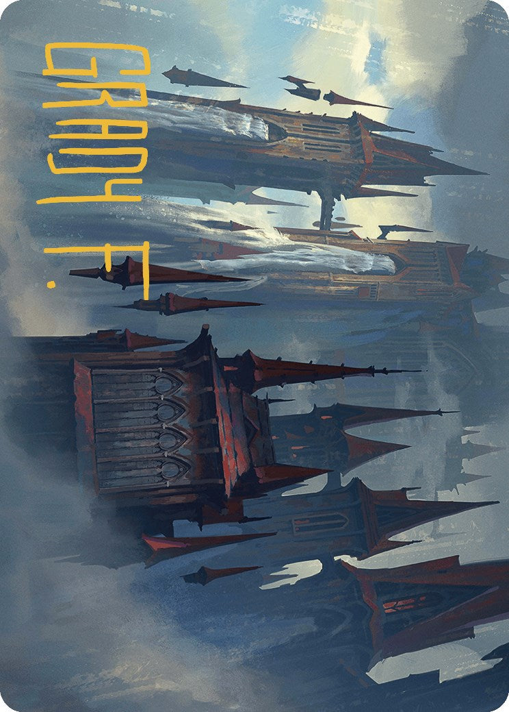 Image of Thundering Falls Art Card (Gold-Stamped Signature) [Murders at Karlov Manor Art Series]