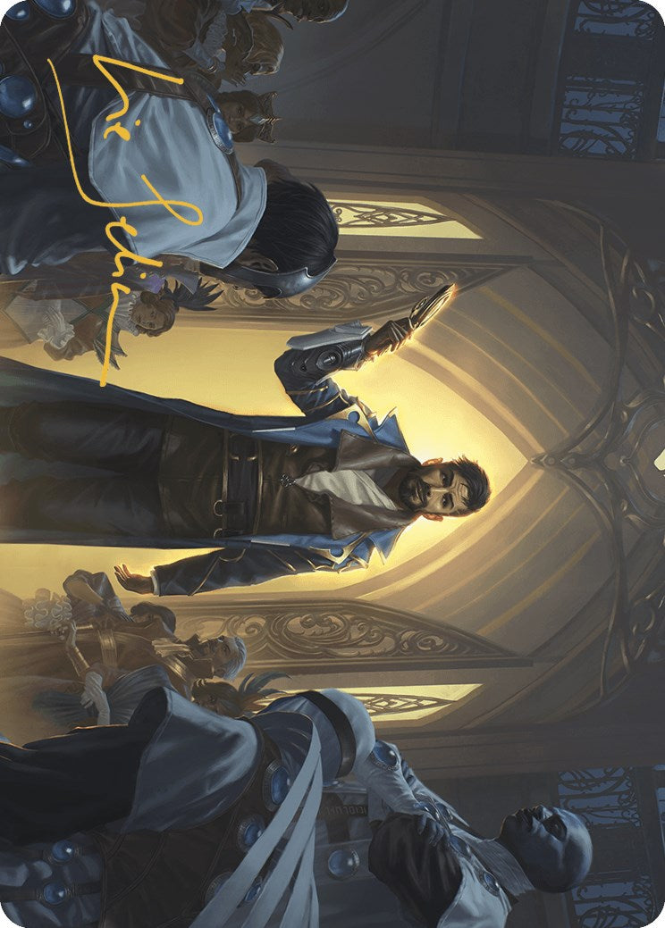 Image of Auspicious Arrival Art Card (Gold-Stamped Signature) [Murders at Karlov Manor Art Series]