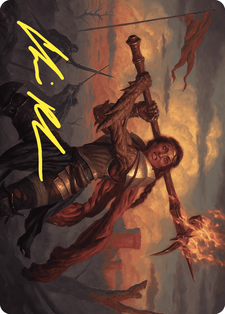 Image of Imodane, the Pyrohammer Art Card (Gold-Stamped Signature) [Wilds of Eldraine Art Series]