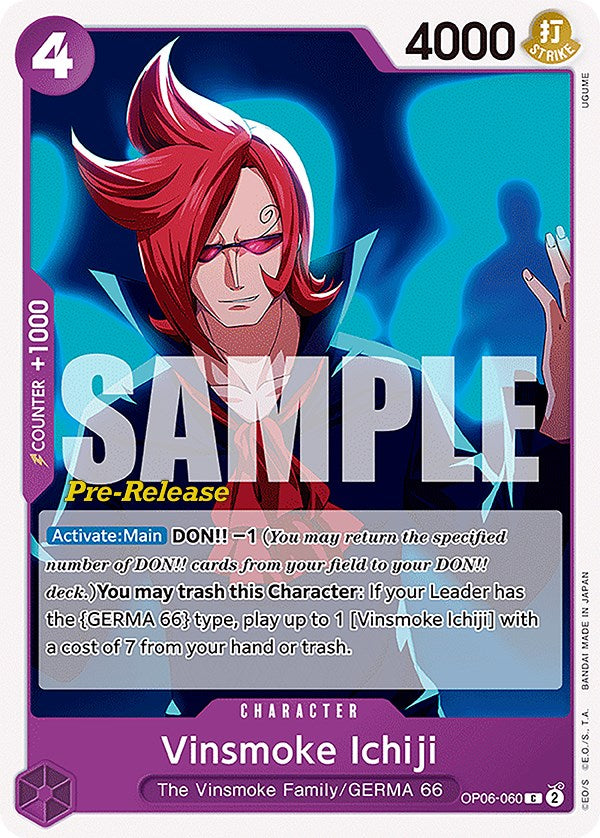 Image of Vinsmoke Ichiji [Wings of the Captain Pre-Release Cards]