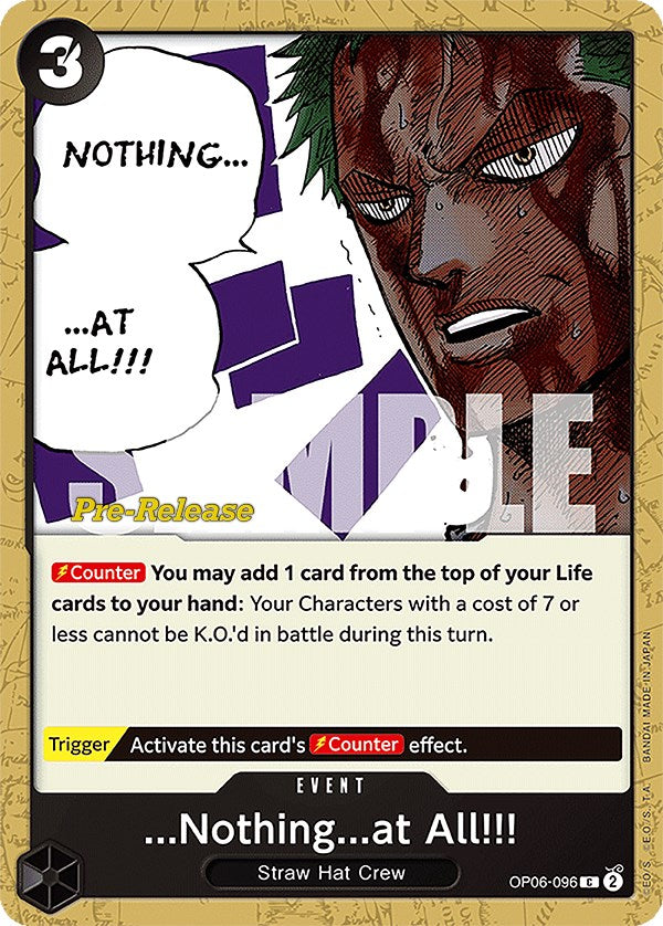 Image of ...Nothing...at All!!! [Wings of the Captain Pre-Release Cards]