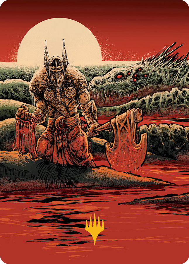 Image of Fynn, the Fangbearer Art Card (Gold-Stamped Signature) [March of the Machine Art Series]