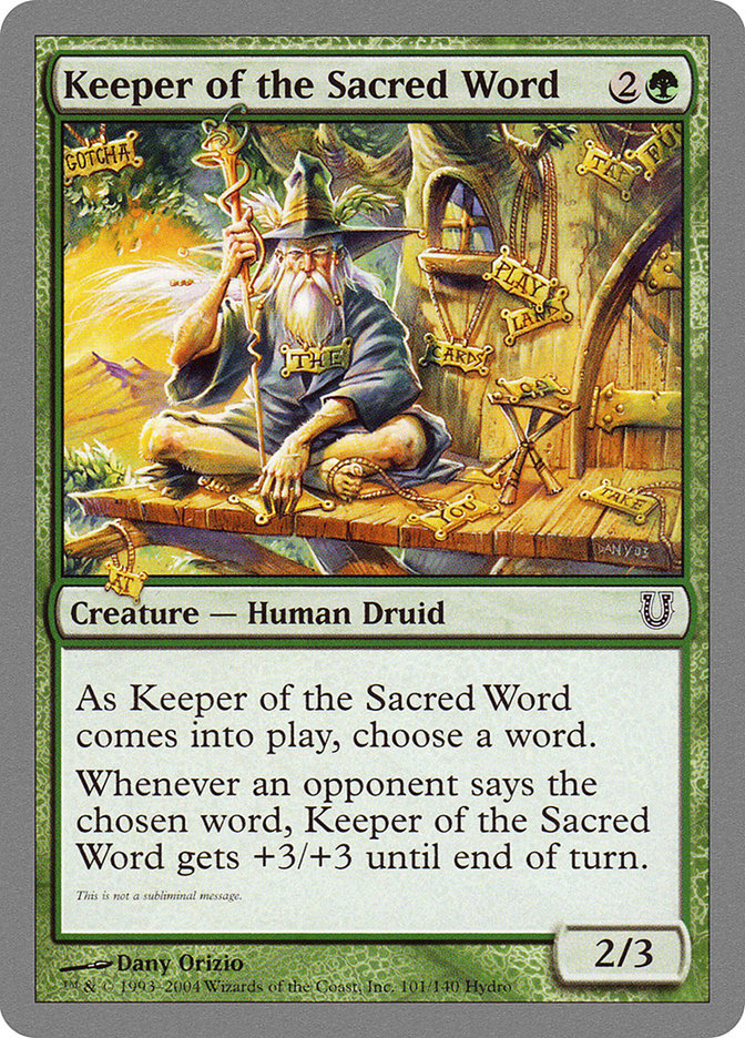 Image of Keeper of the Sacred Word [Unhinged]