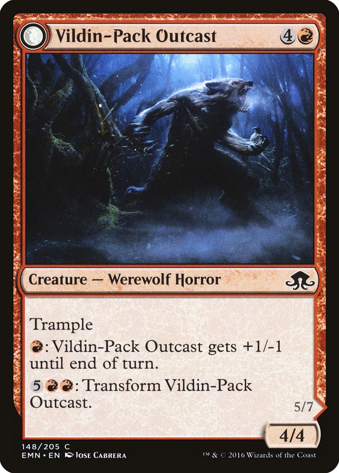 Image of Vildin-Pack Outcast // Dronepack Kindred [Eldritch Moon]
