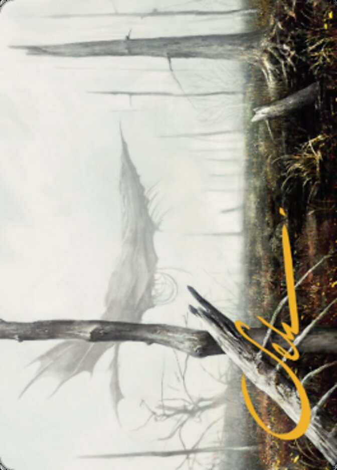 Image of Swamp Art Card (Gold-Stamped Signature) [Dominaria United Art Series]