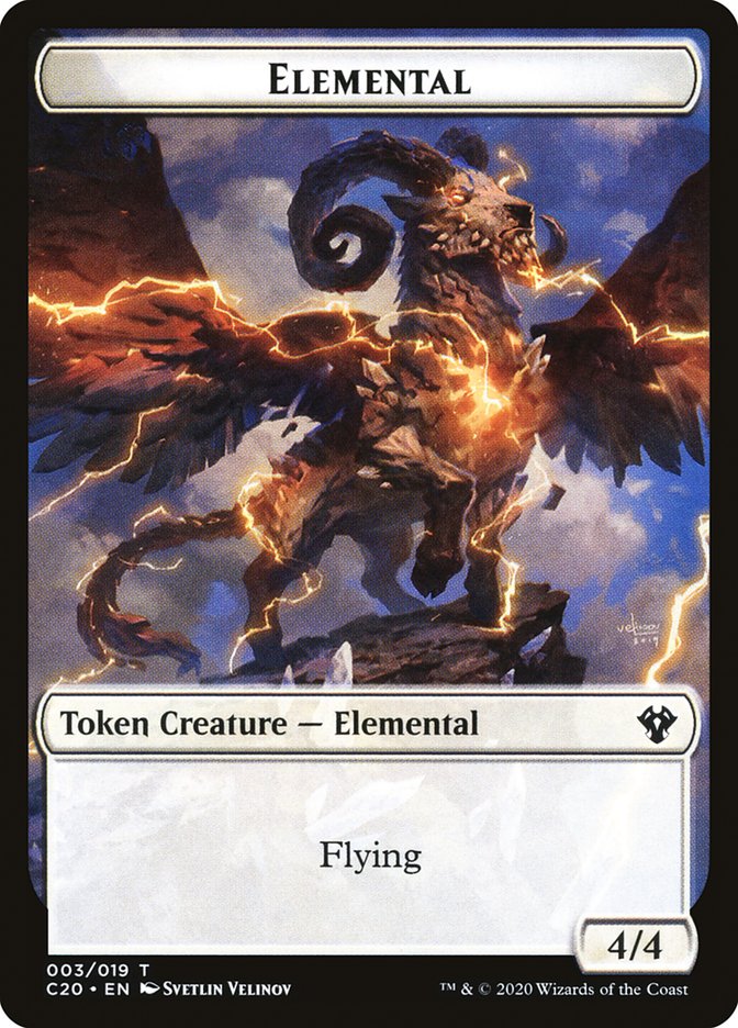 Image of Elemental Token (003/019) [Commander 2020 Tokens]