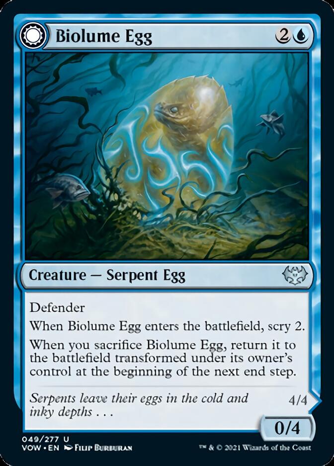 Image of Biolume Egg // Biolume Serpent [Innistrad: Crimson Vow]