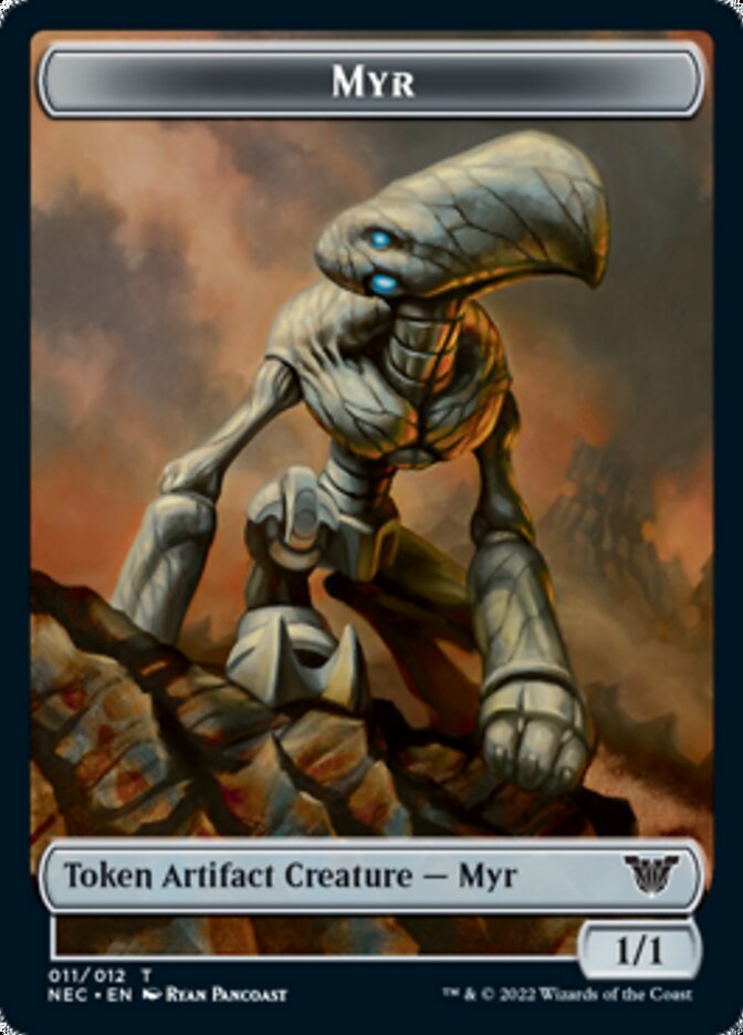 Image of Myr // Spirit (002) Double-Sided Token [Kamigawa: Neon Dynasty Commander Tokens]