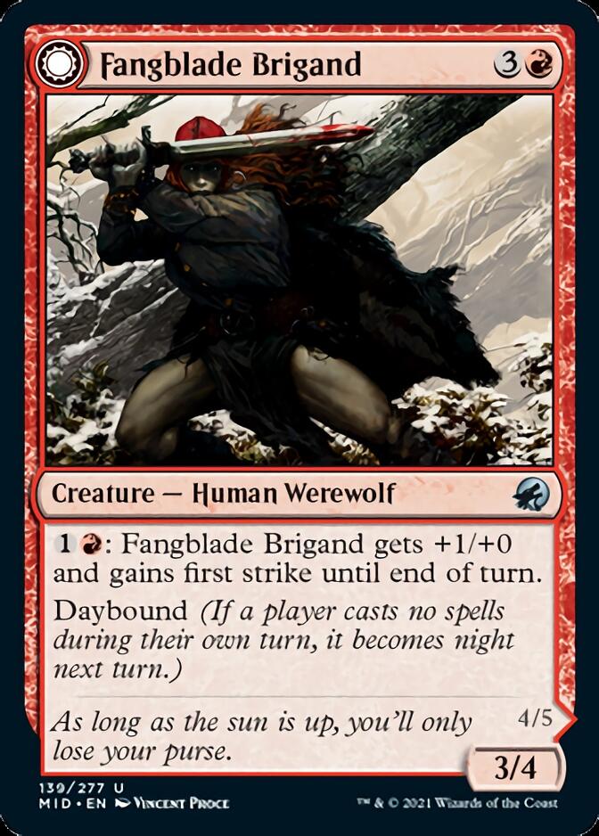 Image of Fangblade Brigand // Fangblade Eviscerator [Innistrad: Midnight Hunt]