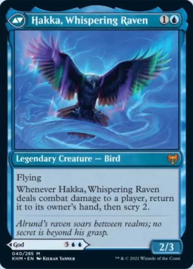 Image of Alrund, God of the Cosmos // Hakka, Whispering Raven [Kaldheim]