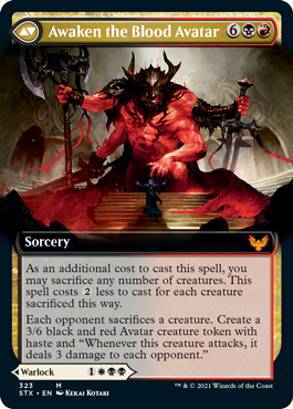 Image of Extus, Oriq Overlord // Awaken the Blood Avatar (Extended Art) [Strixhaven: School of Mages]