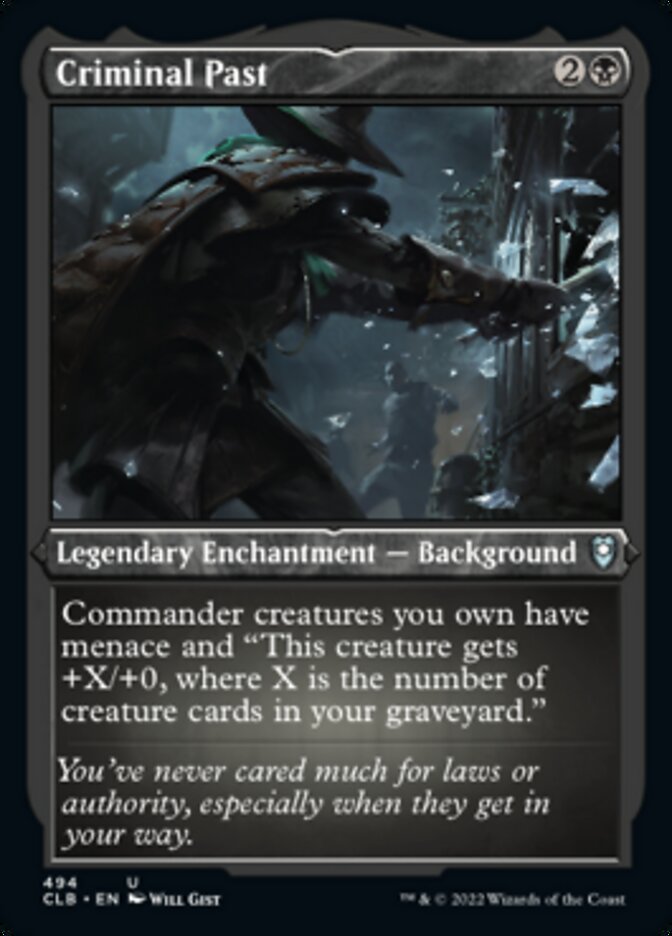 Image of Criminal Past (Foil Etched) [Commander Legends: Battle for Baldur's Gate]