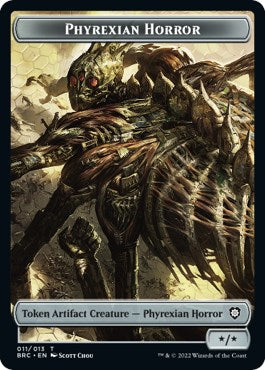 Image of Servo // Phyrexian Horror Double-Sided Token [The Brothers' War Commander Tokens]