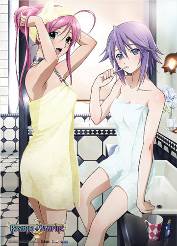 Image of ROSARIO VAMPIRE MOKA AND MIZORE WALLSCROLL