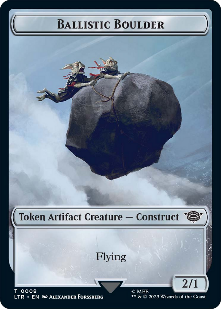 Image of Ballistic Boulder // Food Token (11) Double-Sided Token [The Lord of the Rings: Tales of Middle-Earth Tokens]