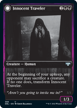 Image of Innocent Traveler // Malicious Invader [Innistrad: Double Feature]