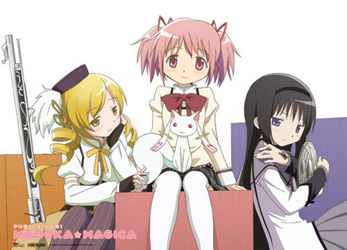 Image of MADOKA MAGICA THREE GIRLS WALLSCROLL