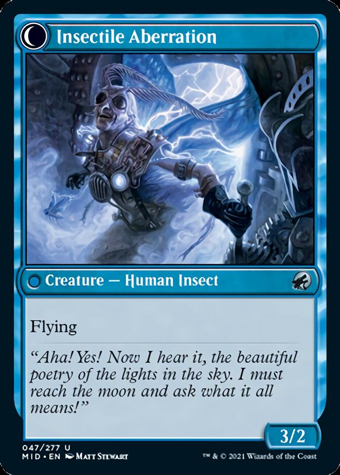 Image of Delver of Secrets // Insectile Aberration [Innistrad: Midnight Hunt]