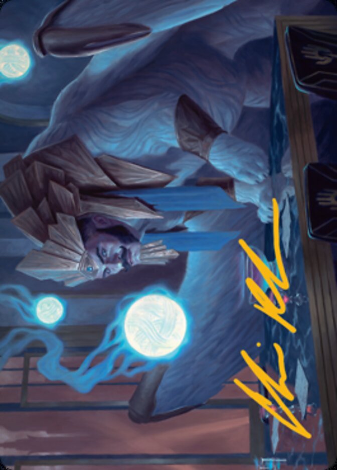 Image of Tivit, Seller of Secrets Art Card (Gold-Stamped Signature) [Streets of New Capenna Art Series]