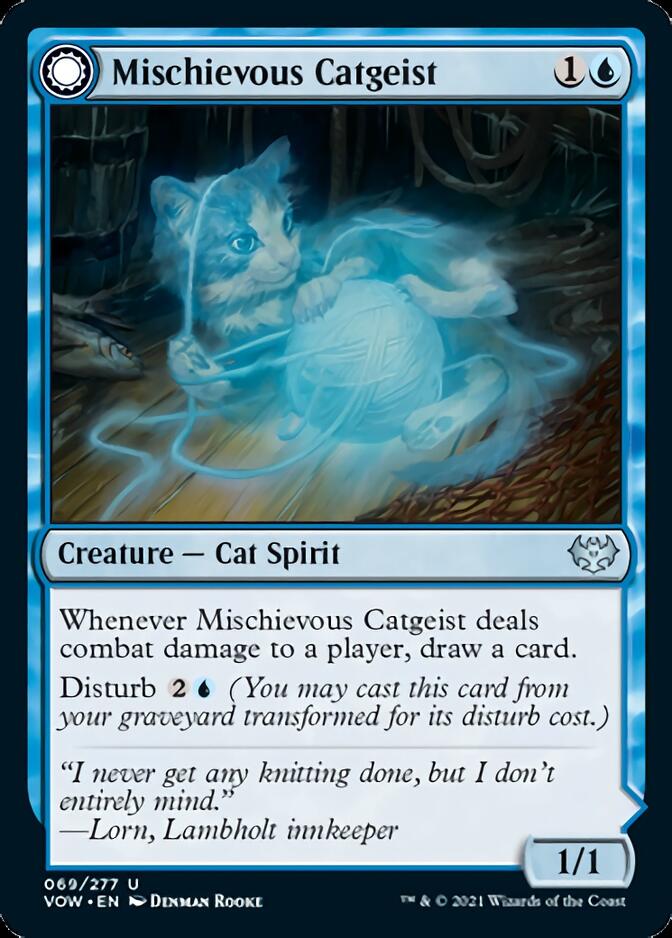 Image of Mischievous Catgeist // Catlike Curiosity [Innistrad: Crimson Vow]
