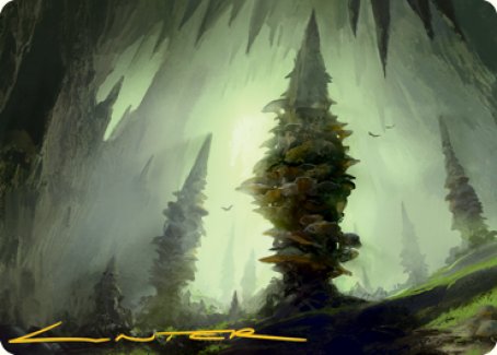 Image of Forest (280) Art Card (Gold-Stamped Signature) [Dungeons & Dragons: Adventures in the Forgotten Realms Art Series]