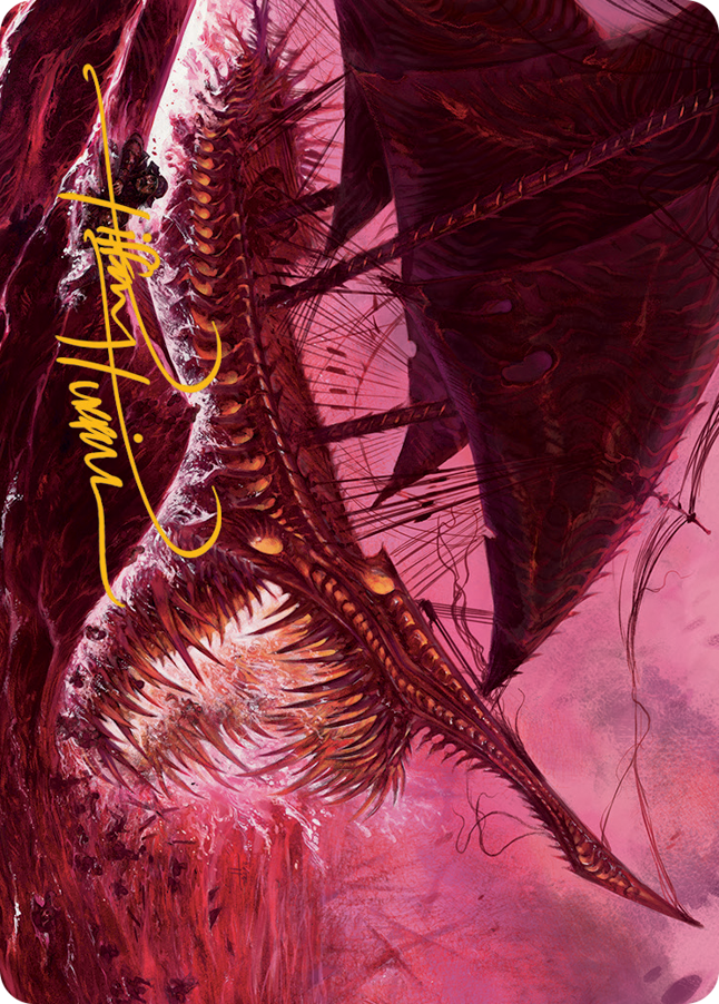 Image of Marauding Dreadship Art Card (Gold-Stamped Signature) [March of the Machine Art Series]