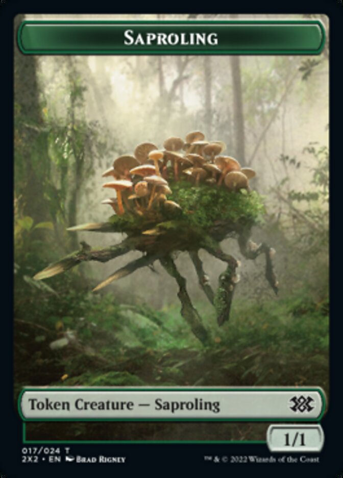 Image of Saproling // Spirit (008) Double-Sided Token [Double Masters 2022 Tokens]