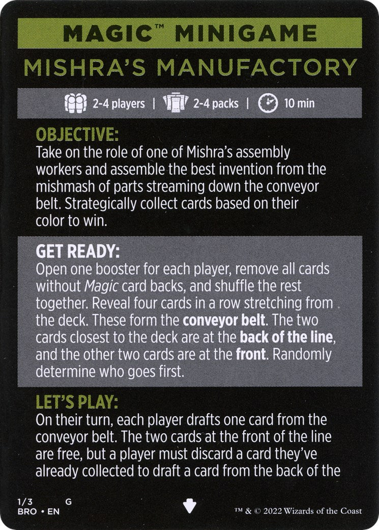 Image of Mishra's Manufactory (Magic Minigame) [The Brothers' War Minigame]