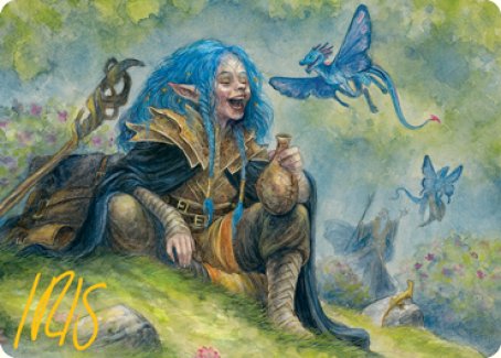Image of Feywild Trickster Art Card (Gold-Stamped Signature) [Dungeons & Dragons: Adventures in the Forgotten Realms Art Series]