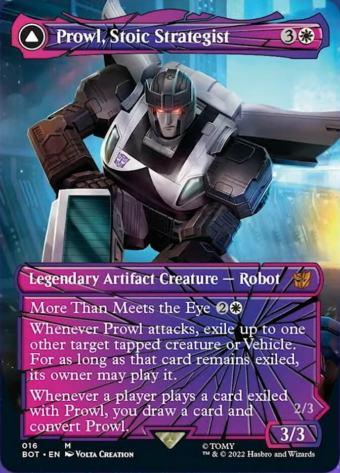 Image of Prowl, Stoic Strategist // Prowl, Pursuit Vehicle (Shattered Glass) [Transformers]