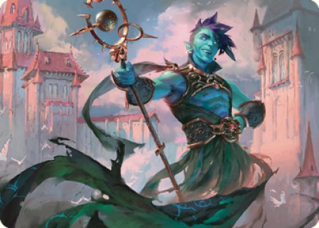 Image of Haughty Djinn Art Card [Dominaria United Art Series]