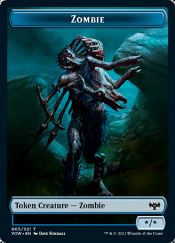 Image of Human (001) // Zombie (005) Double-Sided Token [Innistrad: Crimson Vow Tokens]