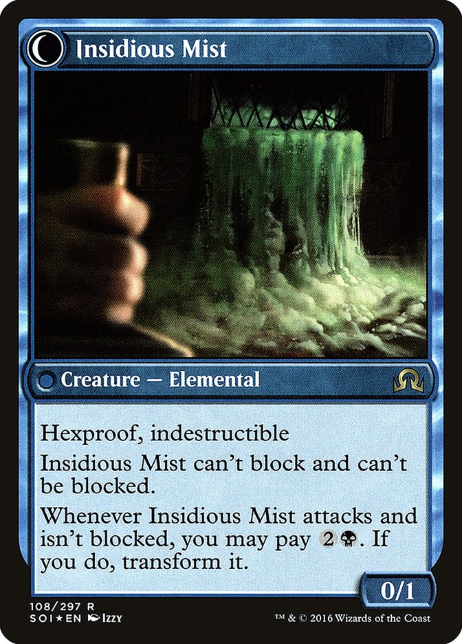 Image of Elusive Tormentor // Insidious Mist [Shadows over Innistrad Prerelease Promos]