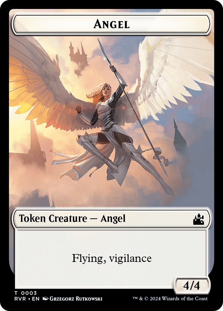 Image of Angel Token (0003) [Ravnica Remastered Tokens]