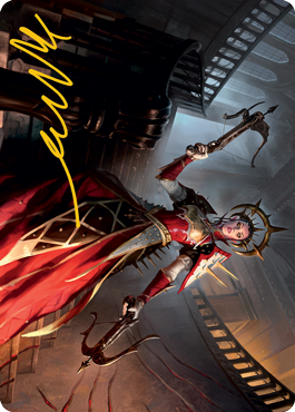 Image of Bloodthirsty Adversary Art Card (Gold-Stamped Signature) [Innistrad: Midnight Hunt Art Series]