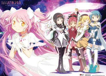 MODOKA MAGICA MOVIE - MAGICAL GIRLS LINE UP WALLSCROLL