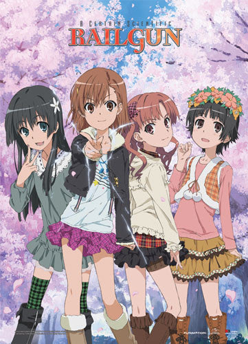 Image of A CERTAIN SCIENTIFIC RAILGUN - MIKOTO & FRIENDS WALLSCROLL