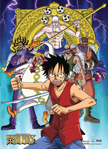 ONE PIECE - LUFFY VS ENEL'S WARRIORS WALLSCROLL