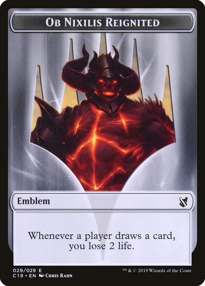 Image of Ob Nixilis Reignited Emblem [Commander 2019 Tokens]