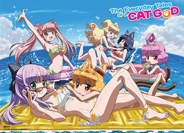 CAT GOD - GROUP SWIMWEAR WALLSCROLL