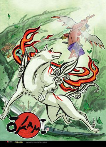 Image of OKAMI - AMATERASU & WAKA WALLSCROLL