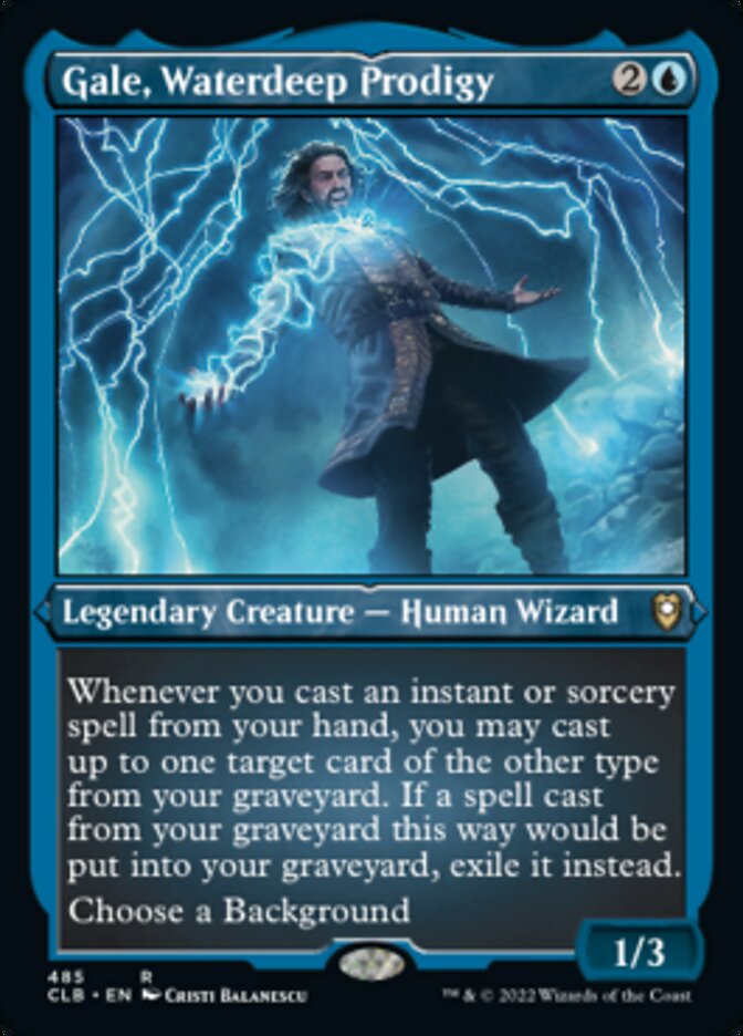 Image of Gale, Waterdeep Prodigy (Foil Etched) [Commander Legends: Battle for Baldur's Gate]