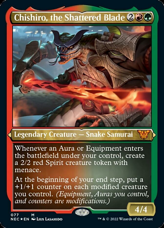 Image of Chishiro, the Shattered Blade (Showcase) [Kamigawa: Neon Dynasty Commander]