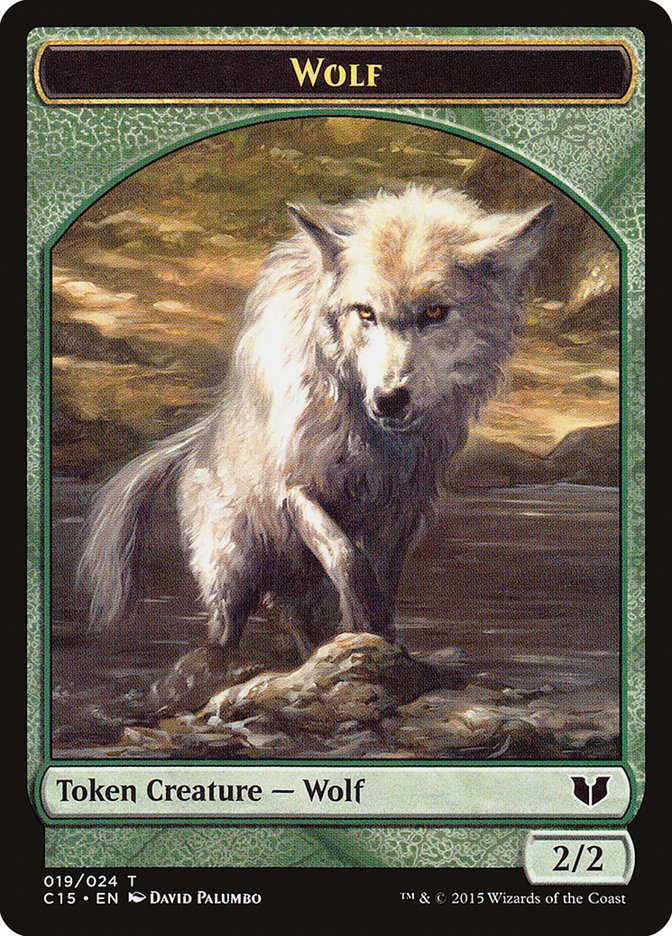 Image of Wolf // Zombie Double-Sided Token [Commander 2015 Tokens]
