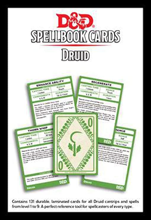 Druid V2 - Dungeons and Dragons 5e Spellbook Cards